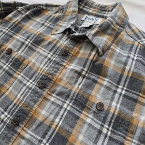 Duluth Trading Co Plaid Flannel Button Down Shirt XL Relaxed Fit